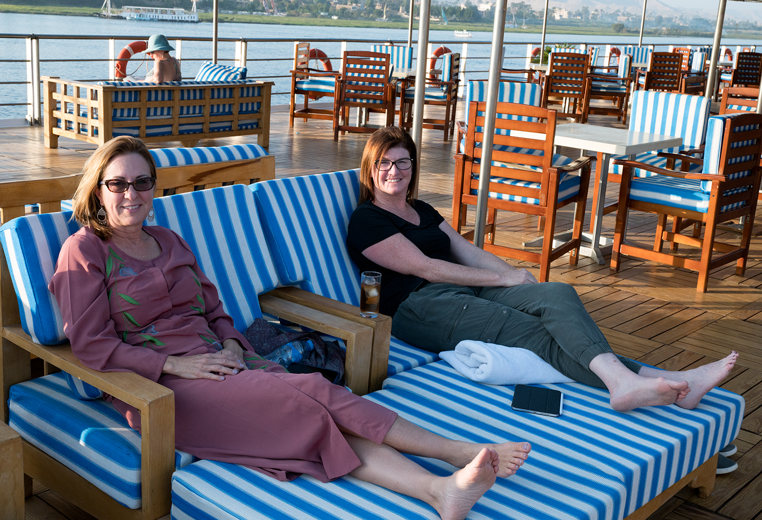 Angela and Brenna on the top deck